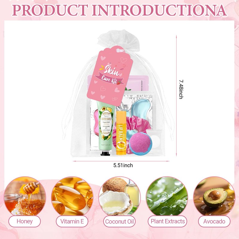 60 PCS Spa Party Supplies for Girls, Spa Party Favors Include Face Masks Skincare, Hand Cream, Lip Balm, Under Eye Patches, Lip Mask, Foot Bath Bombs, Bulk Birthday Sleepover Party Supplies for Women