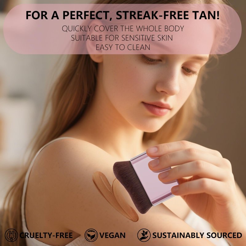 docolor Self Tanner Brush Body Makeup Brush for Flawless Face and Body Makeup, Sunless Tanner Blending Brush Body Brush for Self Tanner, Bronzer, Foundation, Vegan & Cruelty Free