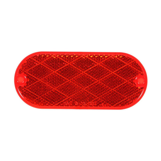 Truck-Lite 54 Reflector (Signal-Stat, Oval, Red, 2 Screw Or Adhesive Mount)