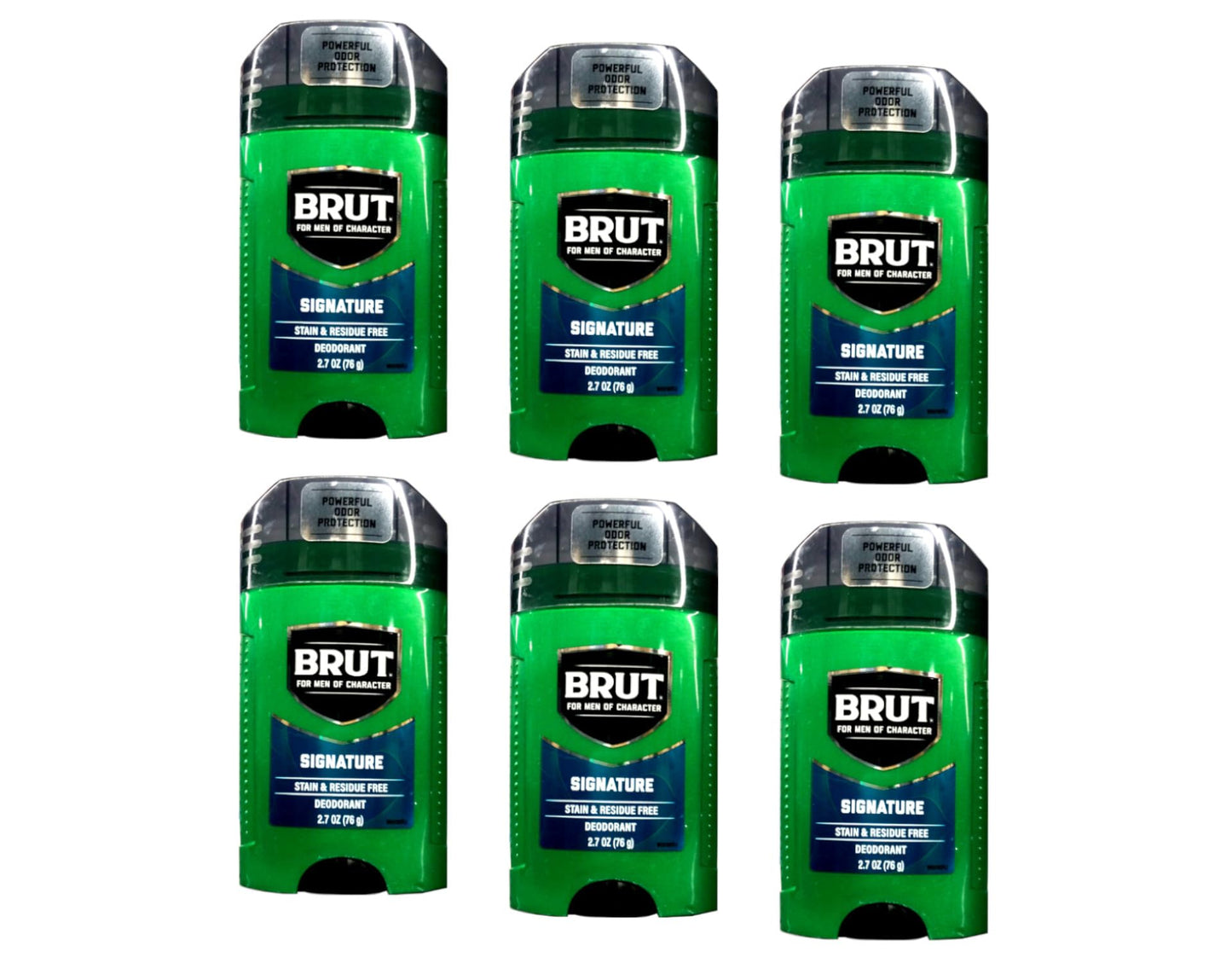Brut Deodorant Signature Fragrance 2.7 oz / 76 g (Pack of 6)