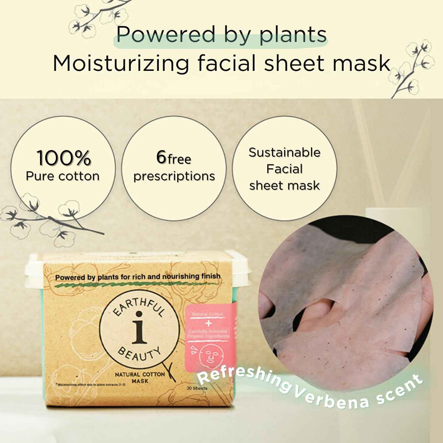 EARTHFUL BEAUTY i Sheet Mask Geranium Scent - 10 Sheet