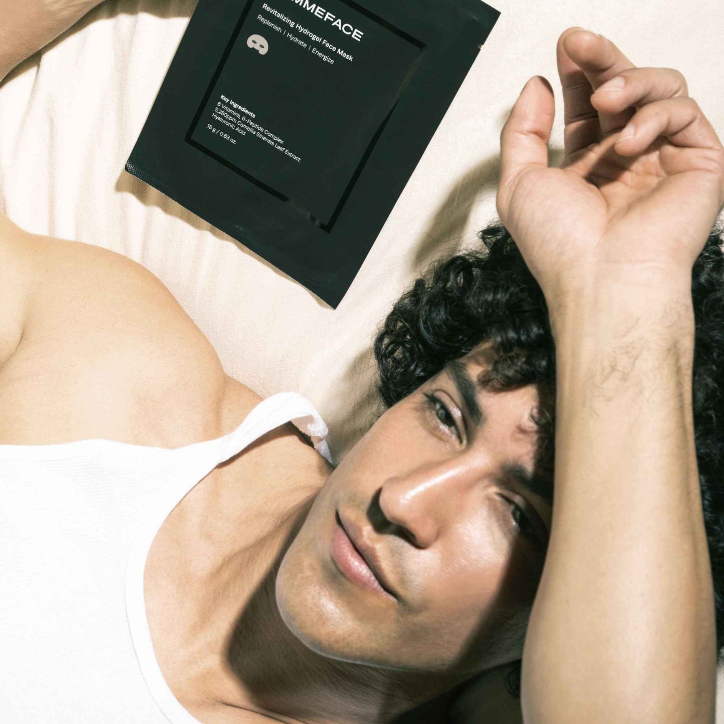 HommeFace Men’s Revitalizing Hydrogel Facial Mask Set (5ct) - Hydrating, Beard-Friendly, Anti-Aging, Soothing Face Sheet Masks - Korean Skincare Technology with Hyaluronic Acid, Vitamins & Peptides