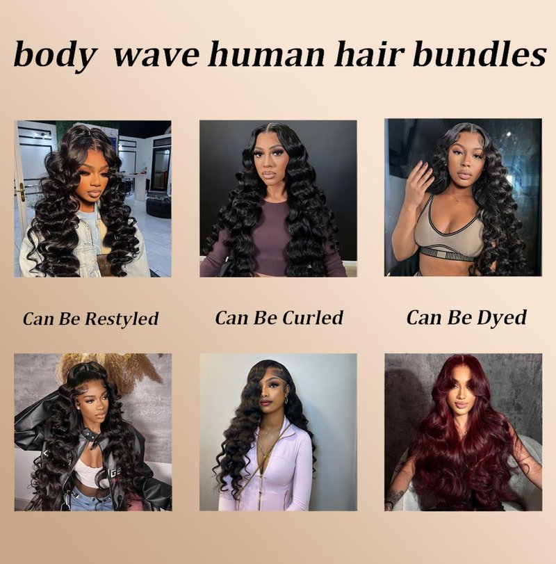 EclatWigs 12A Unprocessed Brazilian Human Hair Body Wave Bundles 1 Bundle 22 Inch Natural Black Soft Smooth Double Weft Quick Weft Hair Extensions for Women