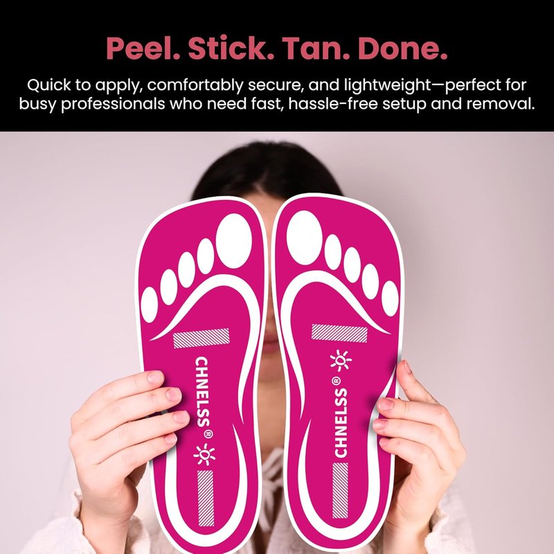 Disposable Spray Tan Feet Pads - Hygienic & Comfortable Foot Protectors for Tanning | 120 Pairs in Pink
