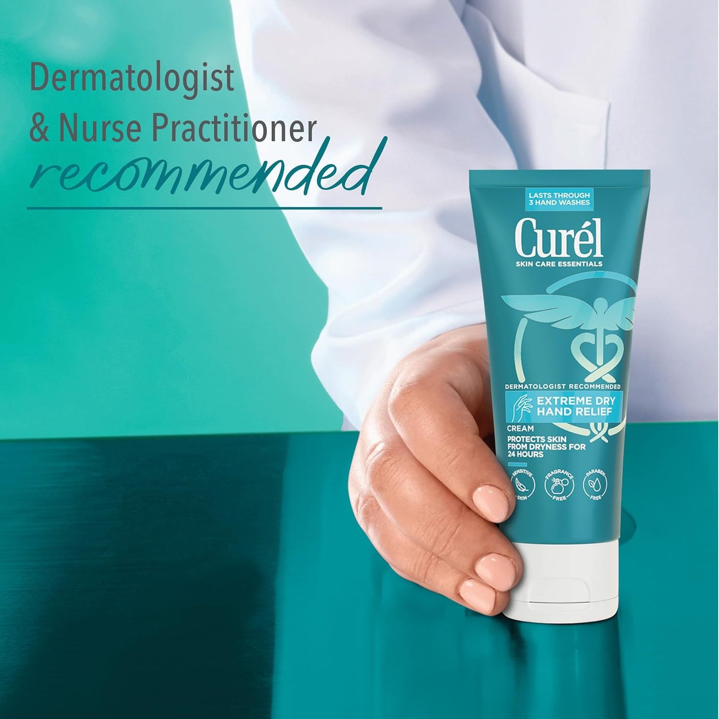 Curel Extreme Dry Hand Relief Cream - Dermatologist Recommended, Paraben-Free | 3 Oz, Long-Lasting Hydration