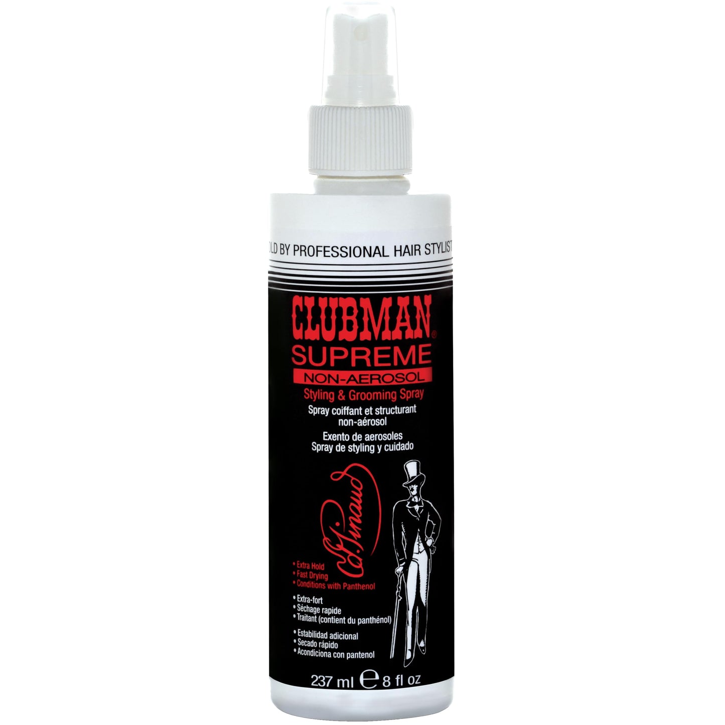 Clubman Supreme Non Aerosol Hairspray – Extra Hold Styling & Grooming Hair Spray for Men with Panthenol, 8 fl oz