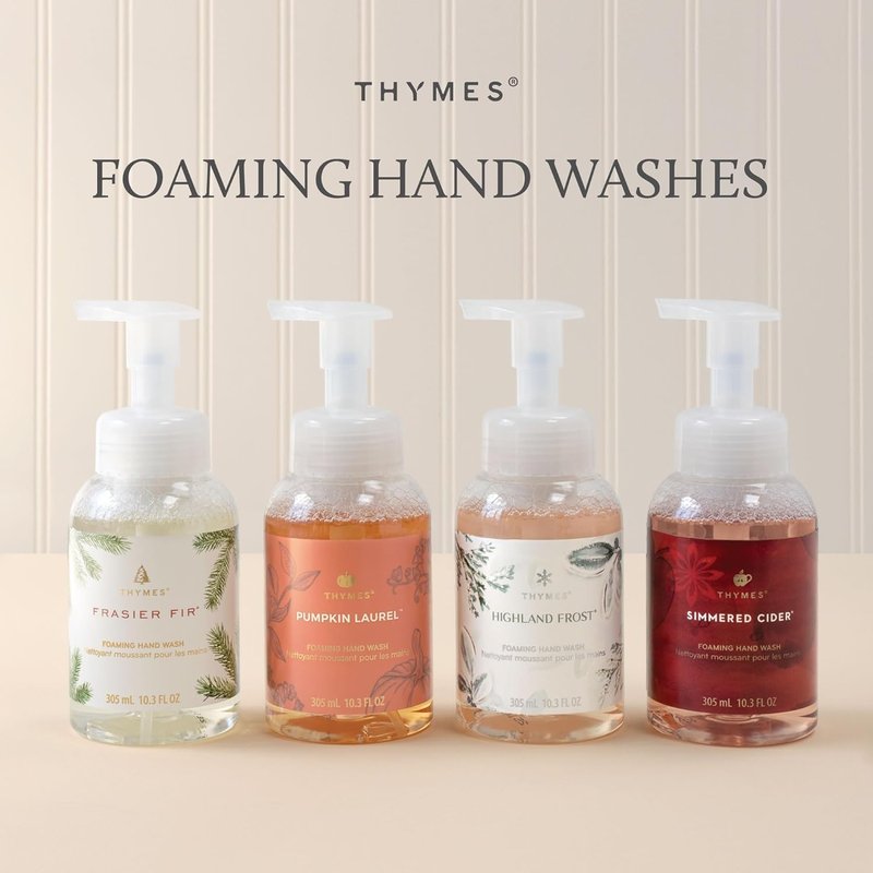 Thymes Foaming Hand Wash - Aloe & Glycerin Soap for Kitchen or Bathroom | Frasier Fir Scent, 10.3 fl oz