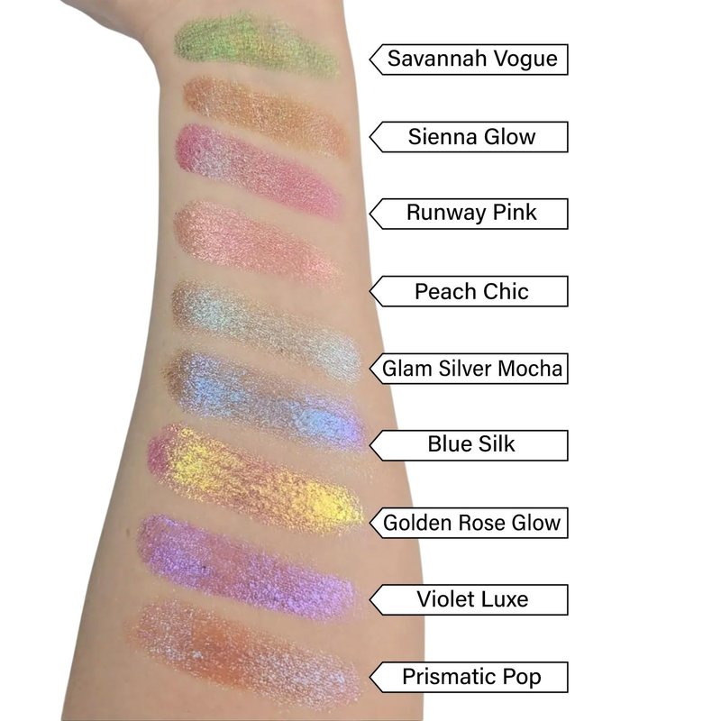 YA-JO 9-Color Multichrome Eyeshadow Palette - Ultra-Pigmented, Long-Lasting, & Water Proof Eye Shadow - Blendable & Shimmering Metallic Eyeshadow for All Skin Tones - Perfect for Day-to-Night Looks