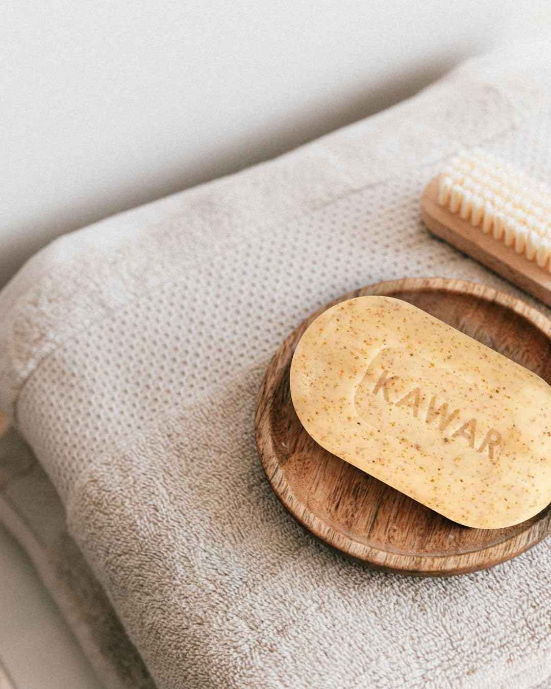 KAWAR Dead Sea Exfoliating Soap with Dead Sea Sand - Salicylic Acid, Magnesium Chloride, Shea Butter, Olive Oil & Tea Tree - Vegan Soap Bar for Men & Women, 4.2 oz (Pack of 2)