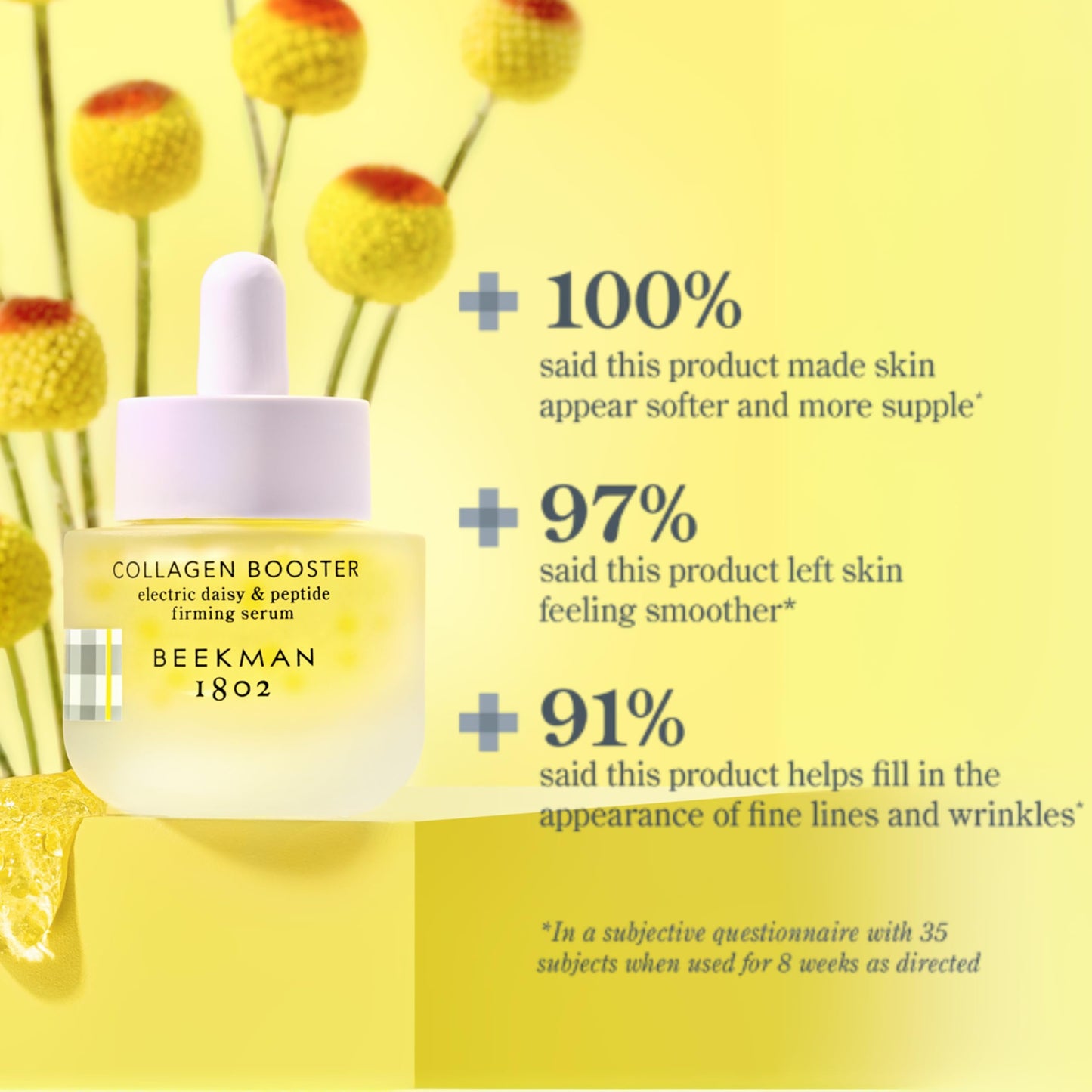 Beekman 1802 Collagen Booster Firming Face Serum – Peptide & CoQ10 Serum – Helps Improve Firmness, Elasticity & Fine Lines – Fragrance Free – Sensitive Skin Safe – 0.5 fl oz