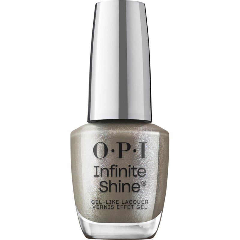OPI Infinite Shine Belly Button Bling | Semi-Sheer Dark Soft Grey Silver Shimmer Long Wear Gel Like Nail Polish | What's Your Mani-tude | Fall 2025