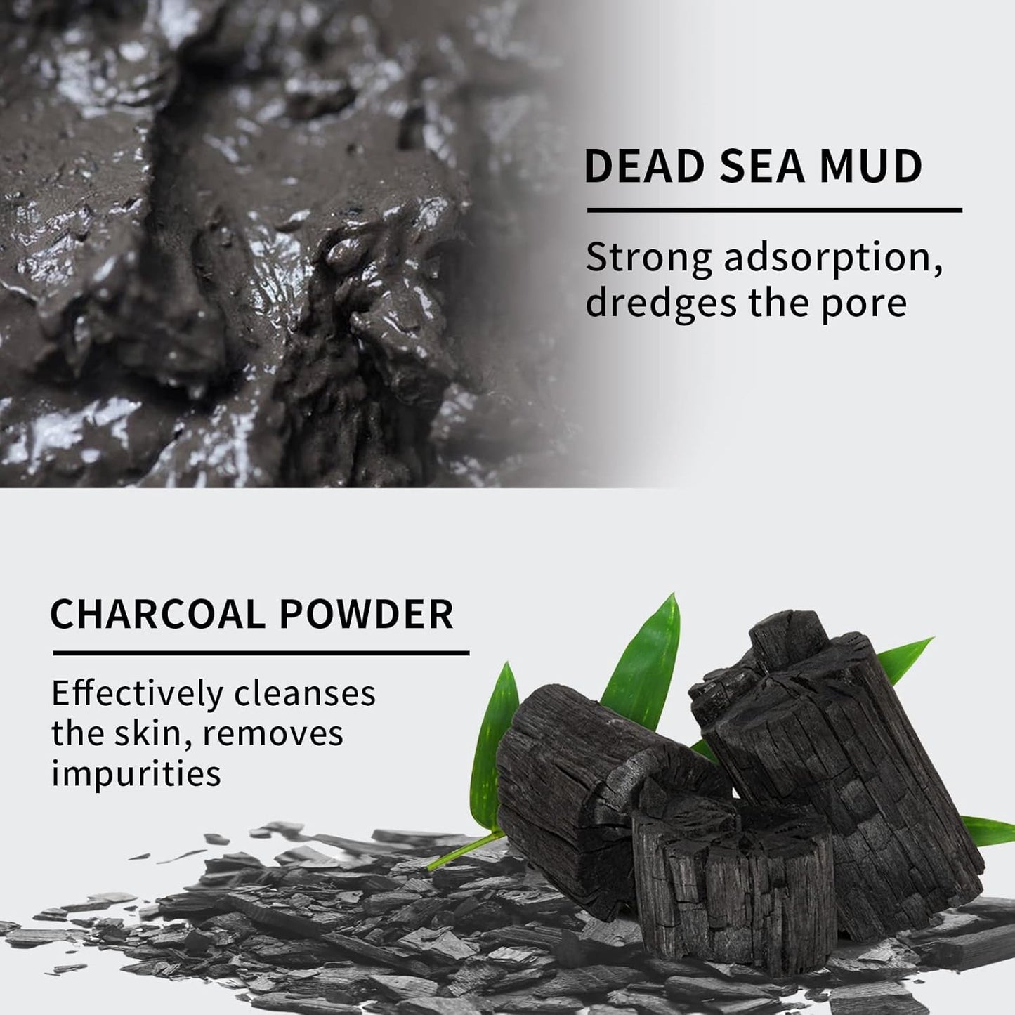 Dead Sea Mud Mask with Tea Tree Oil & Salicylic Acid - Charcoal Pore Cleanser for Acne-Prone Skin | Unisex Detox Face Mask
