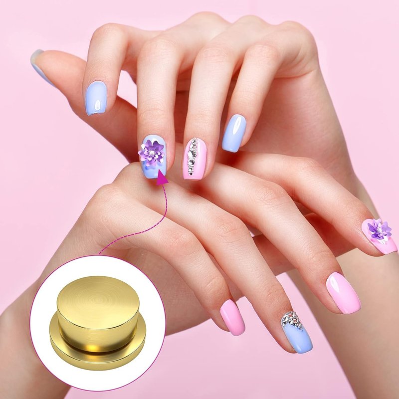3D Nail Art Rotary Bearing Kit - 20 Pack Gold Spinning Charms for DIY Nail Designs | 4x5x2.5mm