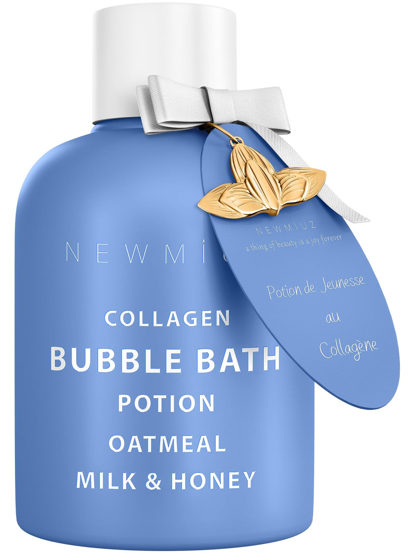 Collagen Luxury Bubble Bath Long Lasting Foam with Oatmeal Milk Honey Moisturizing Relaxing Stress Relief Calming Self Care Spa Gift for Women and Men