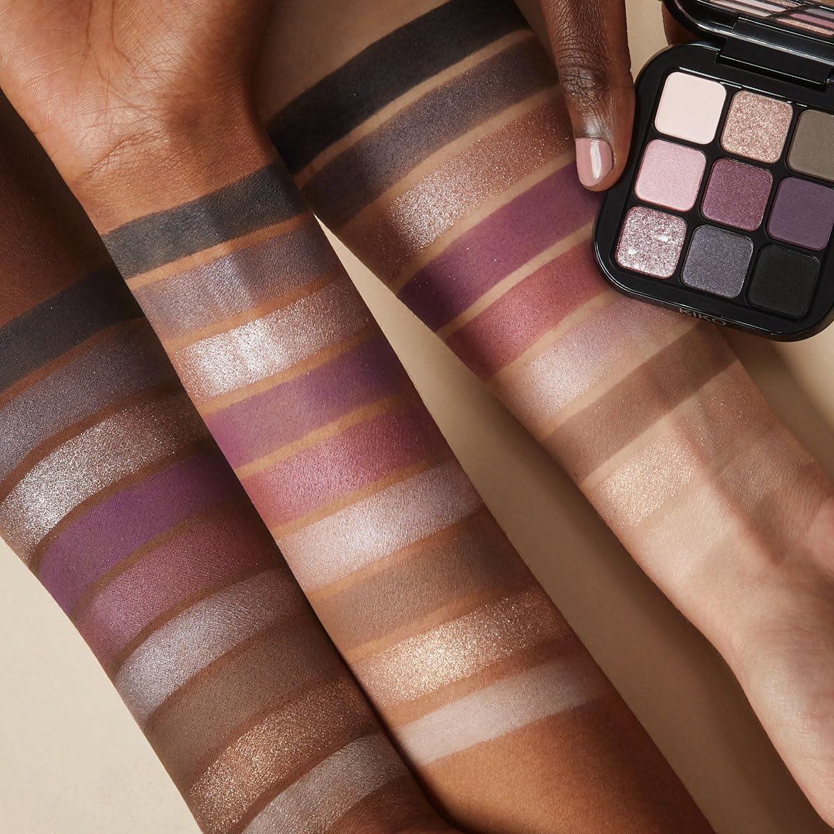 Kiko Milano Glamour Multi Finish Eyeshadow Palette 04 | Palette With 9 Eyeshadows In Different Finishes
