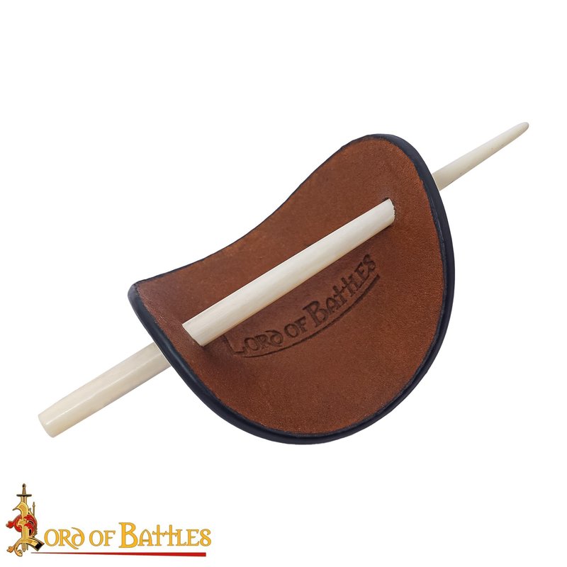 Genuine Leather Hair Pin Hair Barrette with Genuine Bone Stick Hair Style Clip Stick Ponytail Pin Accessories for Women and Girls (Brown & Maroon (Pack of 2))