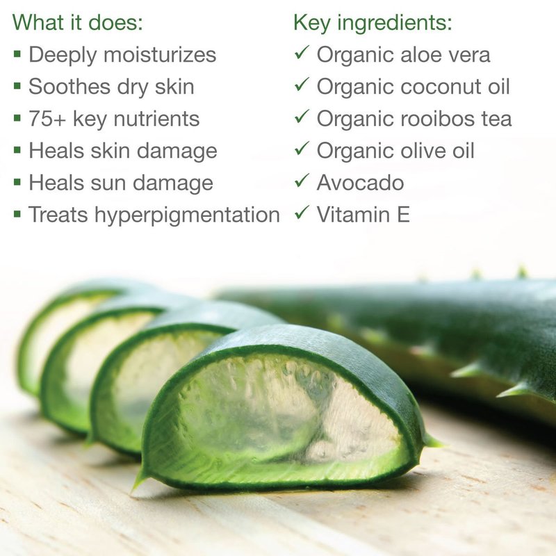 Made from Earth Pure Aloe Vera Skin Treatment - Organic Coconut, Olive Oil & Vitamin E, 2 oz