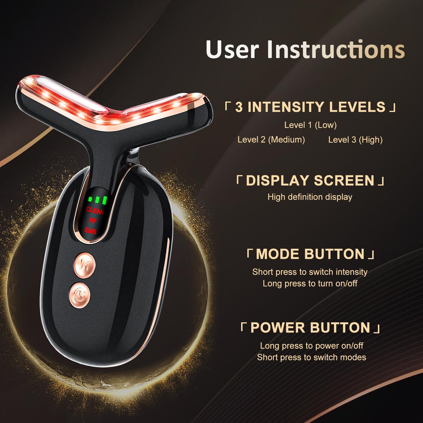 7 in 1 Multifunctional Facial Massager, Red Light Therapy for Face with 7 Modes, Face Lift Device, Portable Facial Massager for Wrinkles,Neck&Skin Care