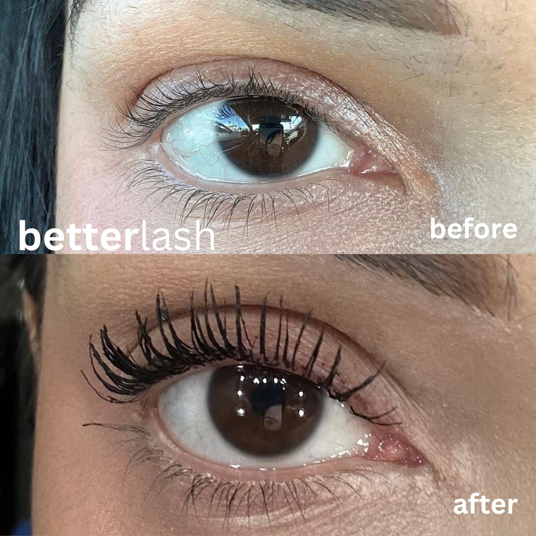 BetterLash Lash Growth Serum - Natural Peptide-Infused Eyelash Treatment for Fuller, Longer and Thicker Lashes, Clean Plant-Based Formula, Vegan and Cruelty-Free, Gentle on Sensitive Eyes (3 mL)