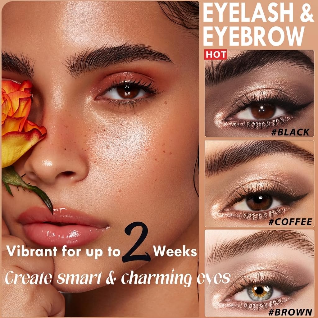 Lash Color Kit, At Home DIY Eyebrow & Eyelash Color Set, Instant Results with Natural Ingredients, Safe & Easy to Use, Stays Vibrant for 2 Weeks 7ml (Black)