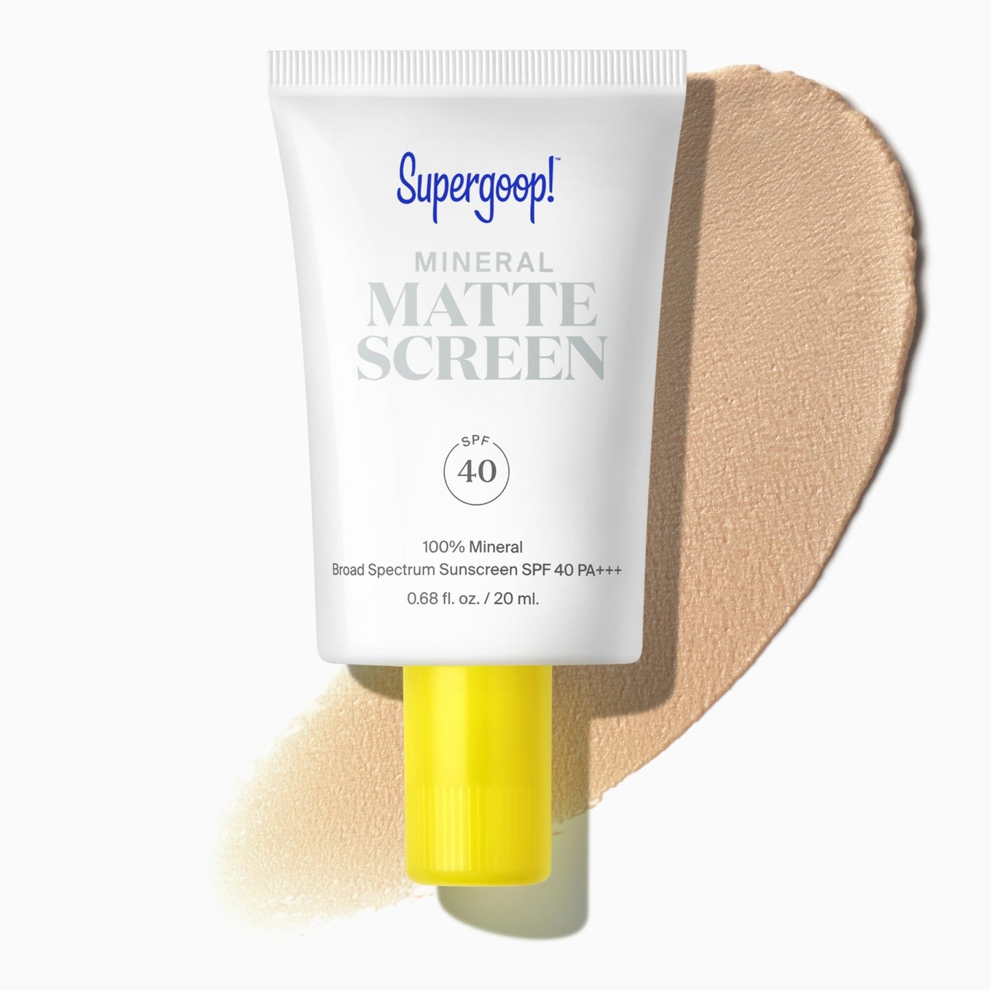 Supergoop! Mineral Mattescreen (SPF 40) - 20 mL - Mineral, Oil-Free Broad Spectrum Sunscreen - Smooths Skin s Appearance, Minimizes Pores & Controls Shine - Water & Sweat Resistant - Sunrise