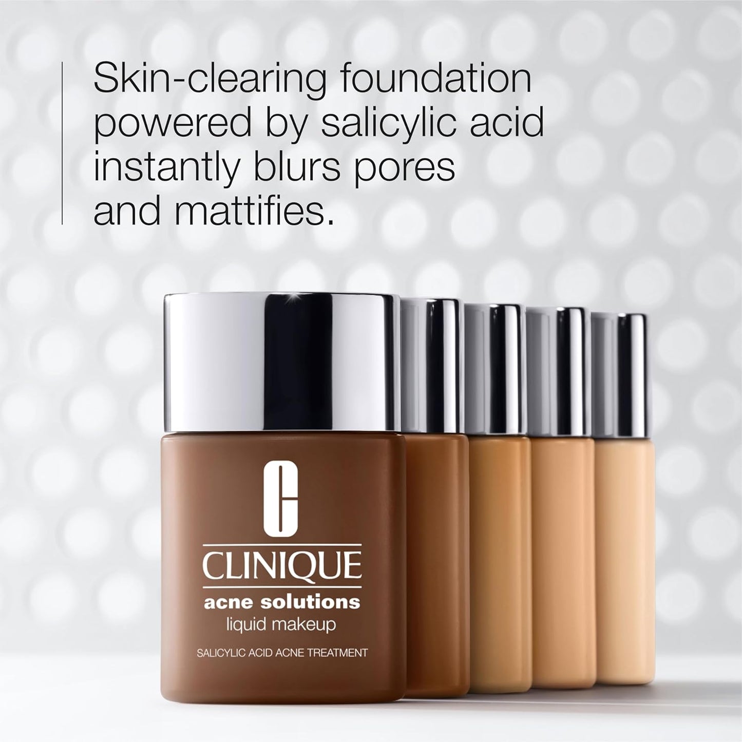 Clinique Acne Solutions Liquid Foundation - Salicylic Acid for Oily Skin | Medium Coverage, Natural Matte Finish
