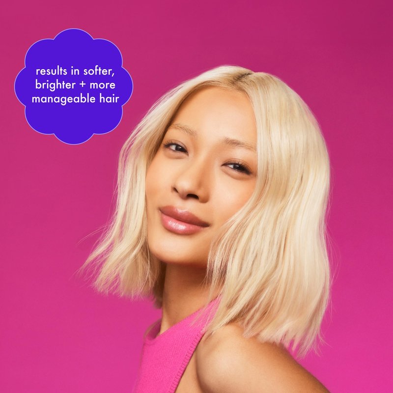 amika bust your brass cool blonde strength repair conditioner, 1000ml