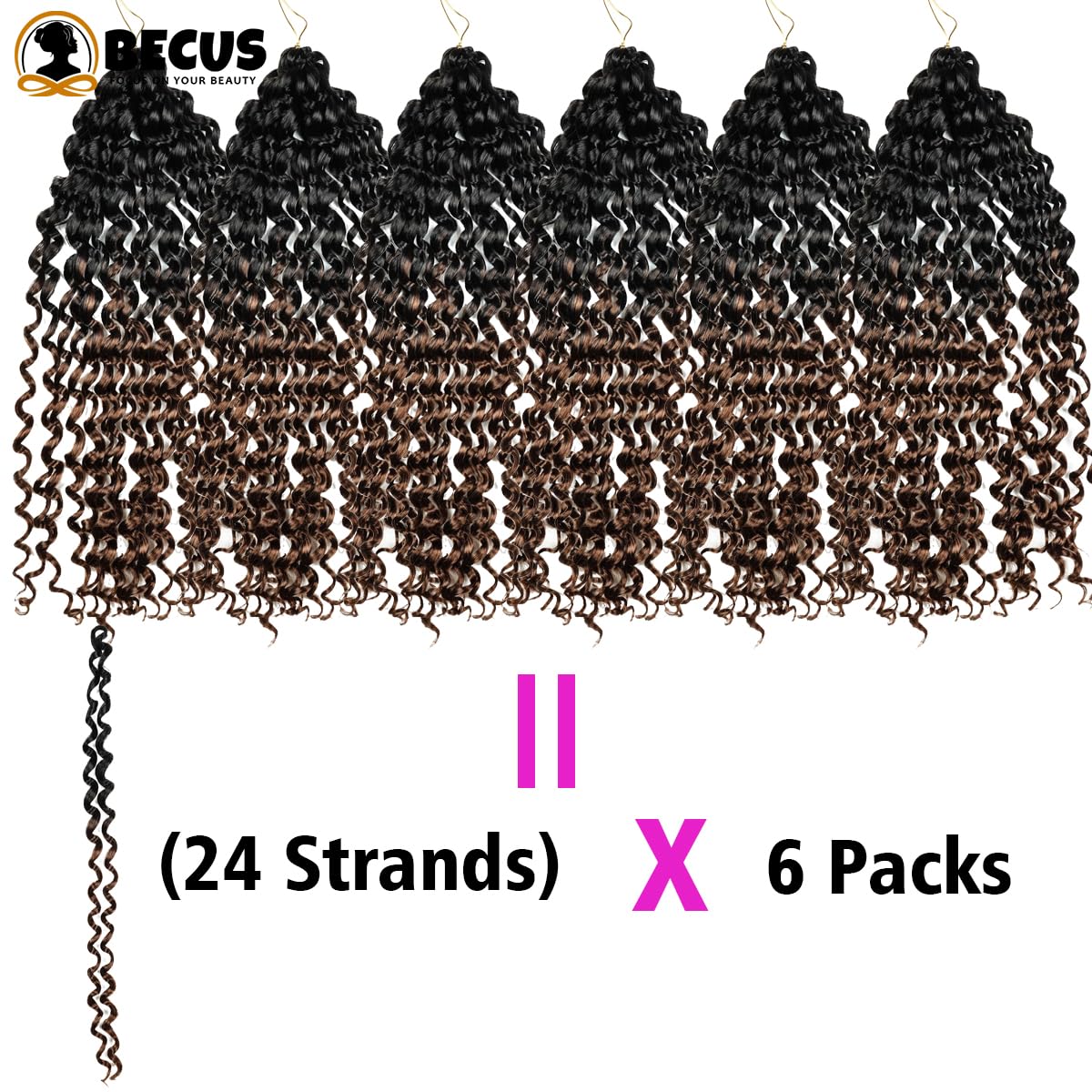 6 Packs Gogo Curl Crochet Braids - Jamaican Bounce Synthetic Hair Extensions | 18" #1B/30 for Black Women