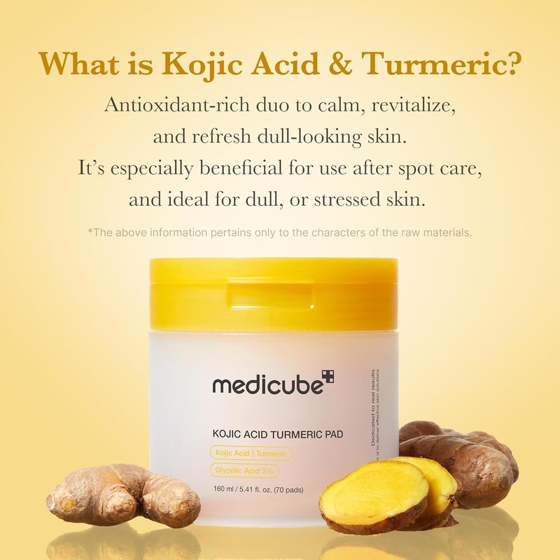 Kojic Acid Clarity Duo - Turmeric Clarifying Pad & Smoothing Toner for Troubled Skin | Face & Body Care