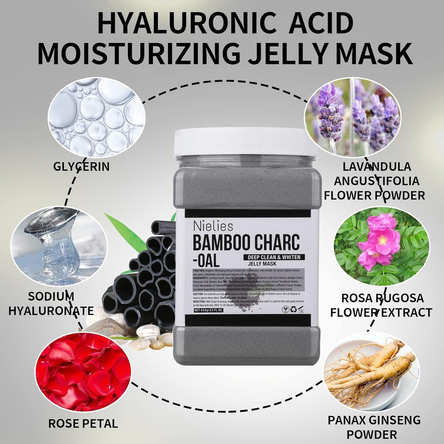 Jelly Face Mask - Charcoal Hydrating Hydrogel Mask for Facials | Professional Vajacial Treatment