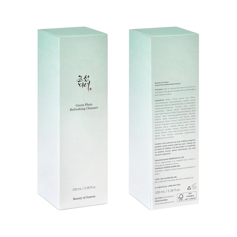 Beauty of Joseon Hydrating Face Moisturizer & Green Plum Cleanser Set | 100ml Each - Korean Skincare Duo