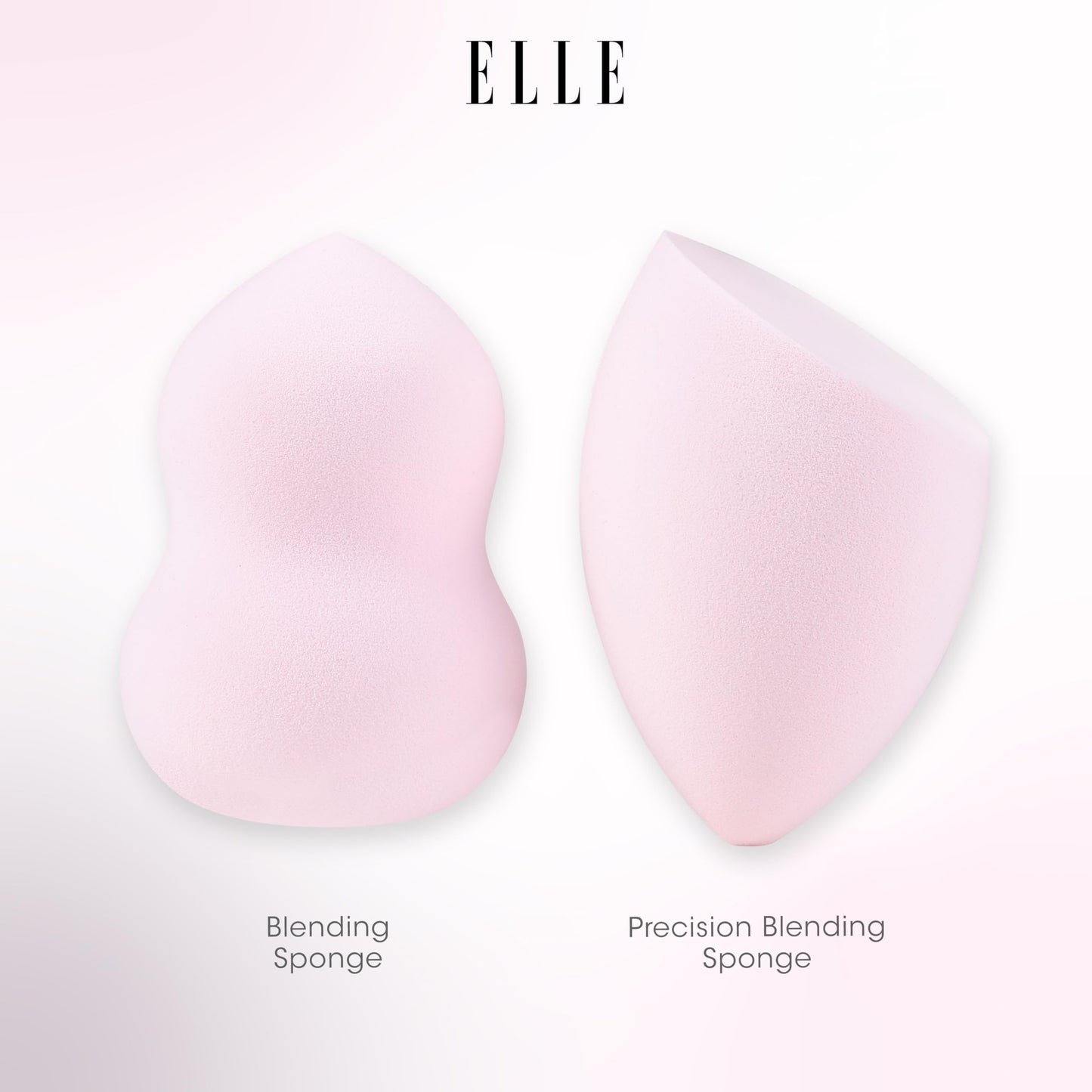 ELLE - Professional Eye & Face Set, Soft Synthetic Bristles, Travel-Friendly, 10-Piece