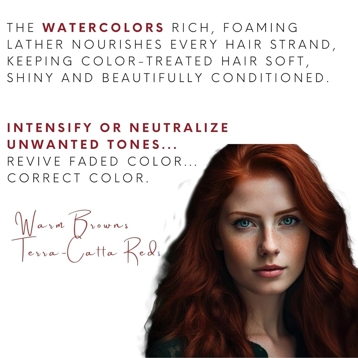 Watercolors Color Maintenance Shampoo - Semi-Permanent Hair Color for Vibrant Shades | 8.5 oz (Wet Brick)