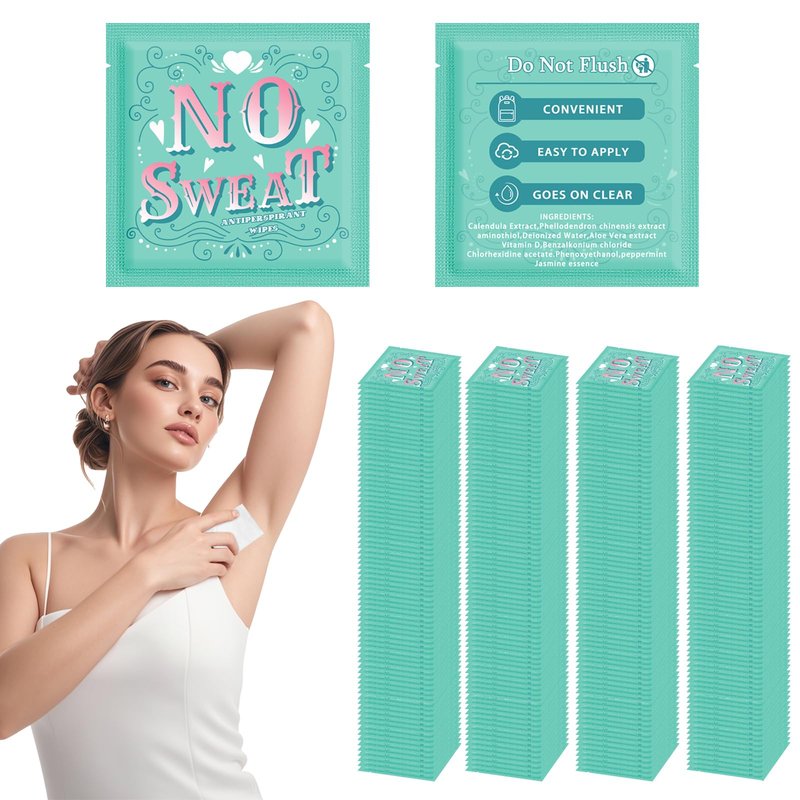 BUAEL Travel Deodorant 300 pieces of Antiperspirant deodorant Wipes And Body Wipes Individually Wrap Hypoallergenic Mini Deodorant Underarm Sweating And Travel To Clean Skin For Female Male Teenagers