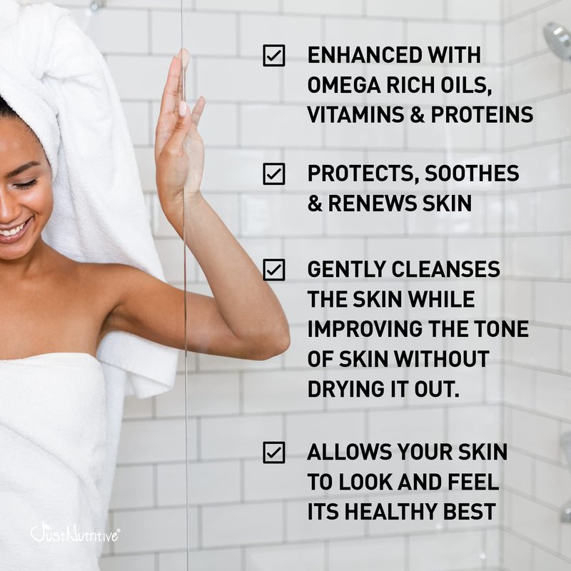 Just Nutritive Skin Calming Body Wash | Best Body Wash for Your Skin | Natural Body Wash 16 oz