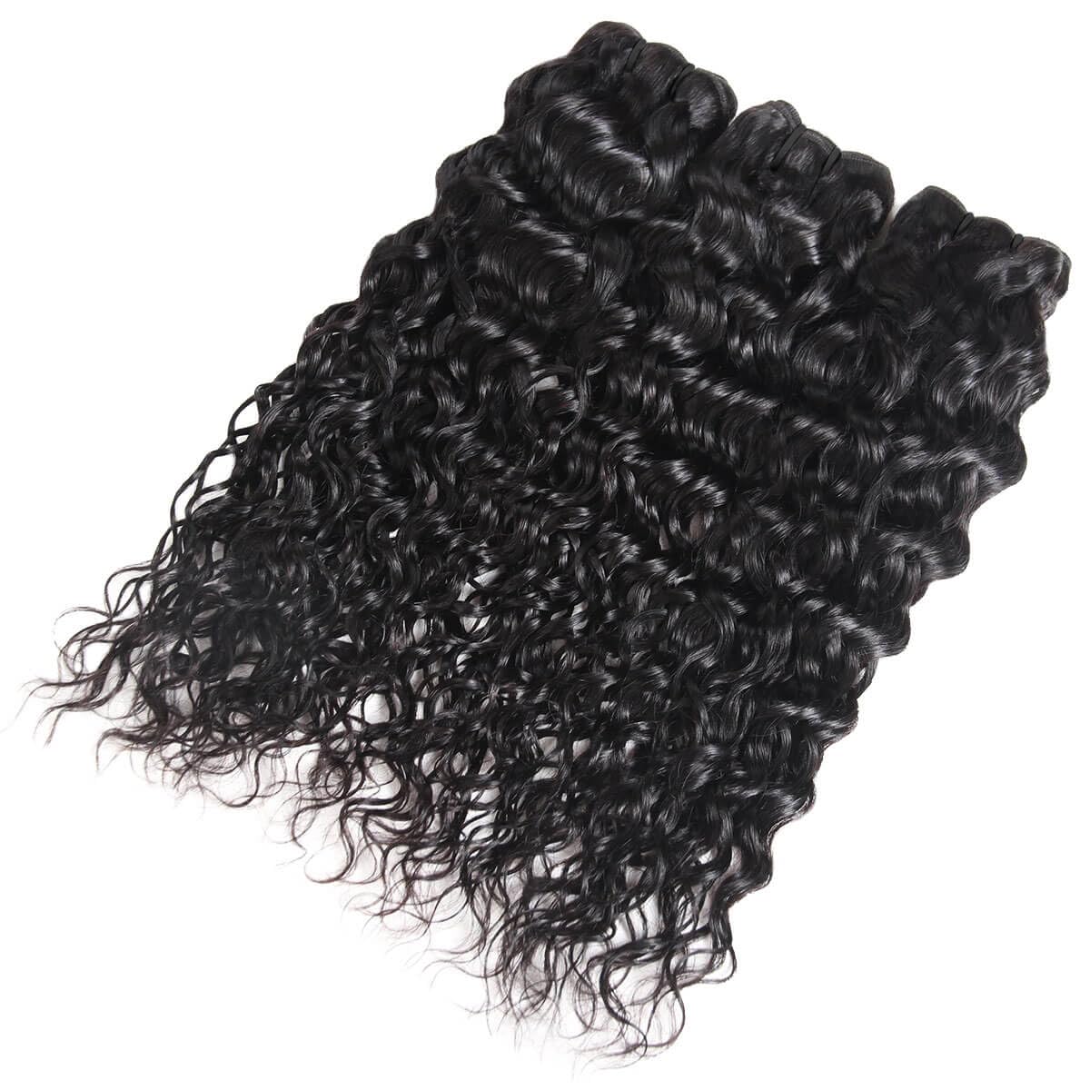 16 Inch Water Wave Bundles 12A Water Wave One Bundles Human Hair 100% Brazilian Unprocessed Remy Single Curly Wet And Wavy Bundles Human Hair Natural Color