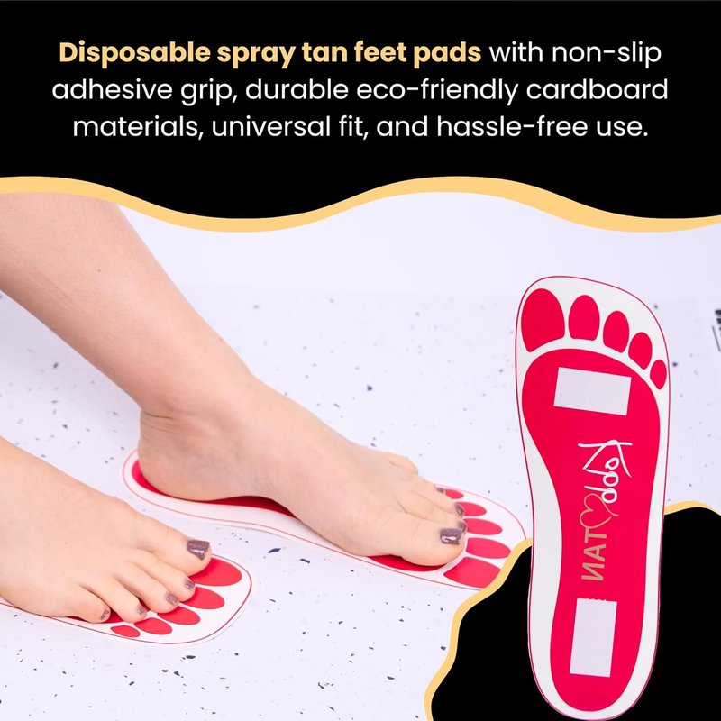 Disposable Spray Tan Feet Pads - 120 Pairs (240 Feet) Non-Slip & Comfortable for Home or Salon Use | Hygienic Ultra Bronzing