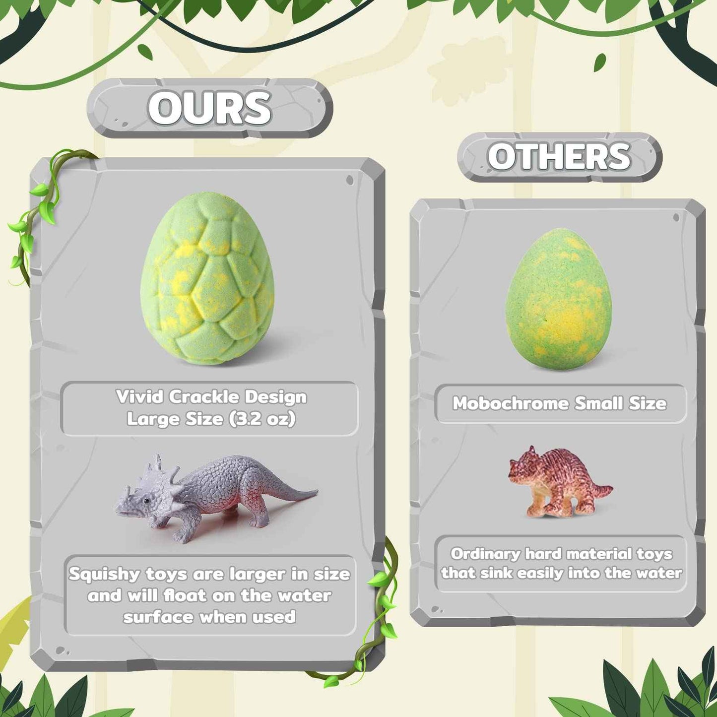 CalmNFiz Bath Bombs with Surprise Dinosaur Toys Inside, 12 Pack Organic and Natural Bubble Bath Bombs, Stocking Stuffers for Kids, Bath Bomb Set for Her/Him,Mothers Day Presents for Mom