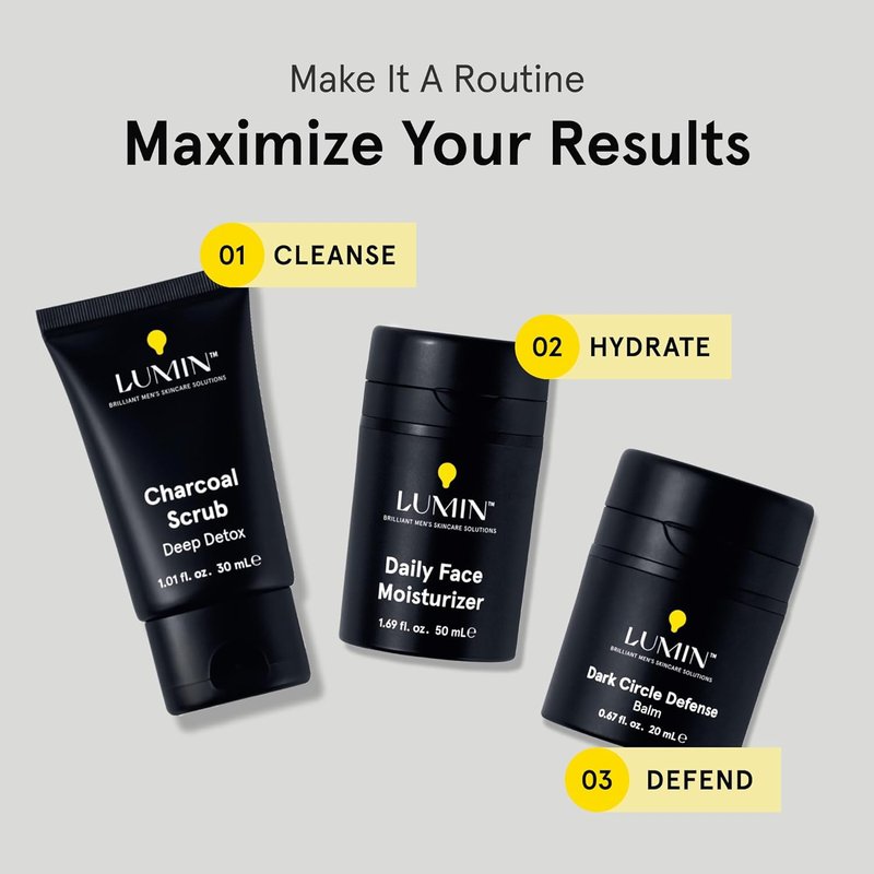 Charcoal Scrub for Men - Deep Detox Face Cleanser & Exfoliator | Refreshing & Rejuvenating, 30ml, 2-Pack