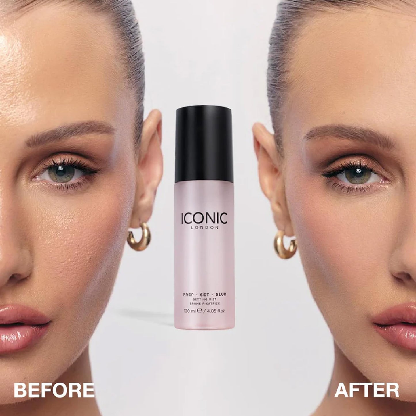 ICONIC LONDON Prep Set Blur Setting Spray | Makeup Fixing Spray, Blurs Imperfections and Gives Skin a Radiant Glow, Vegan Makeup, 120 mL / 4.05 Fl Oz.