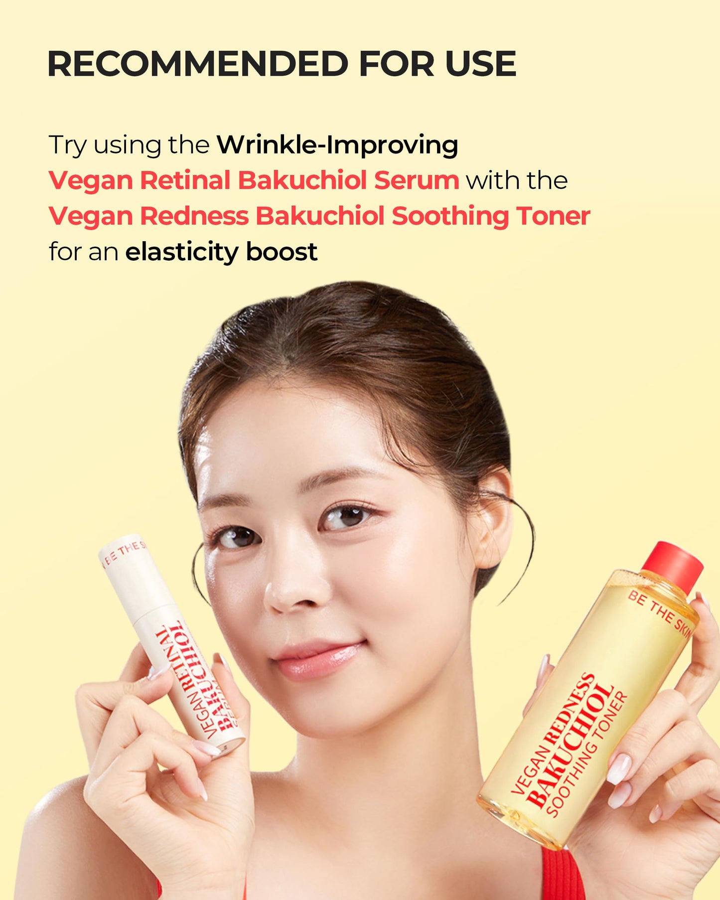 BE THE SKIN Vegan Redness Bakuchiol Soothing Toner - Ectoin + 7-Type Hyaluronic Acid, pH 5.5, Helps Calm Look of Redness & Support Skin Barrier, Alcohol-Free | Korean Face Toner 8.45 fl oz