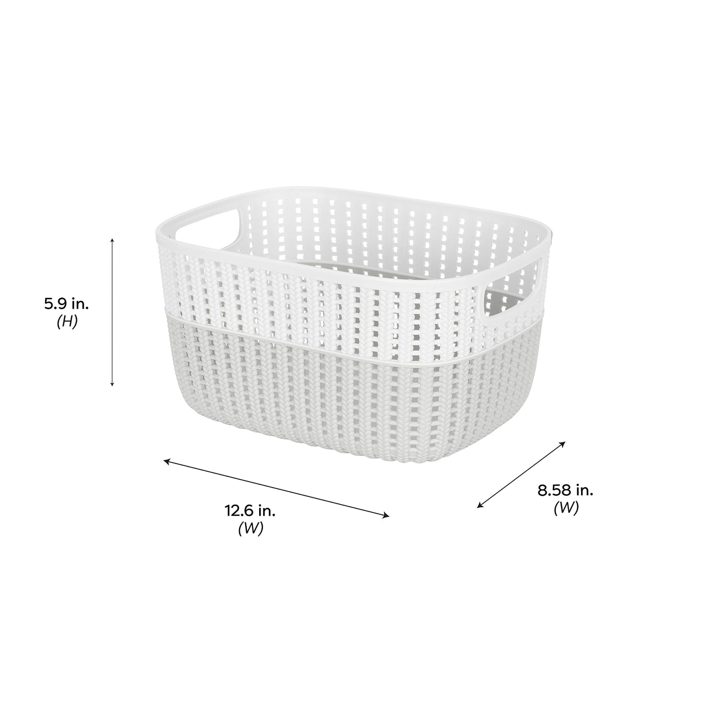 Simplify Medium Storage Basket, Heather Gray (26311-HGray)