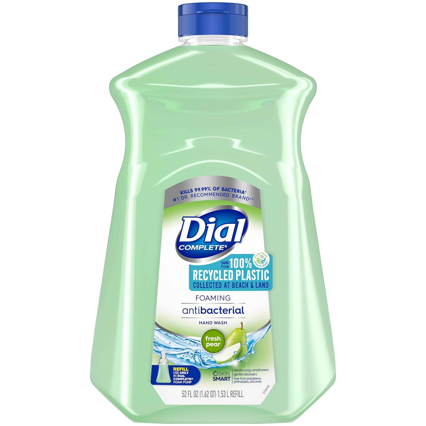 Dial Complete Antibacterial Foaming Hand Soap Refill, Spring Water, 52 fl oz & Antibacterial Foaming Hand Soap Refill, Fresh Pear, 52 fl oz
