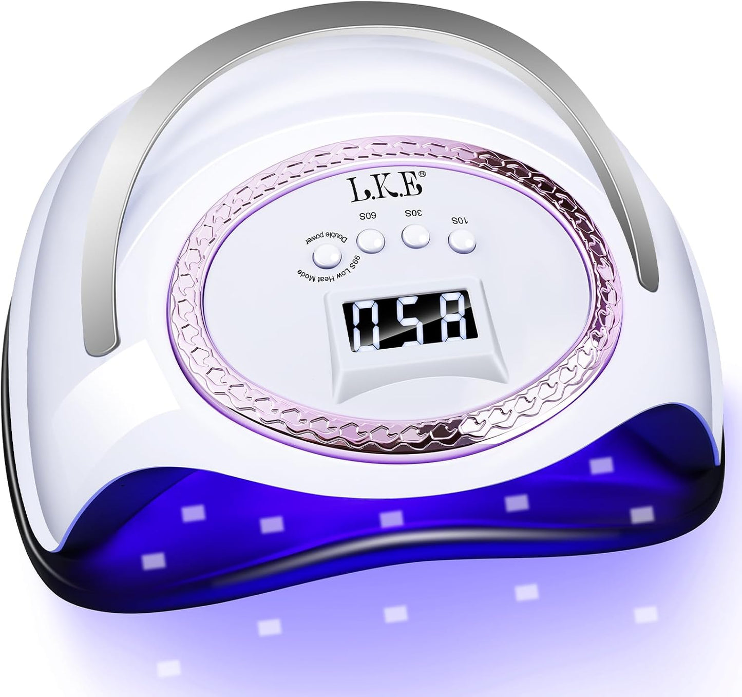 UV Nail Lamp - 72W LED Nail Dryer with 3 Timer Settings & LCD Touch Display | Perfect for Home & Salon Use - C-White