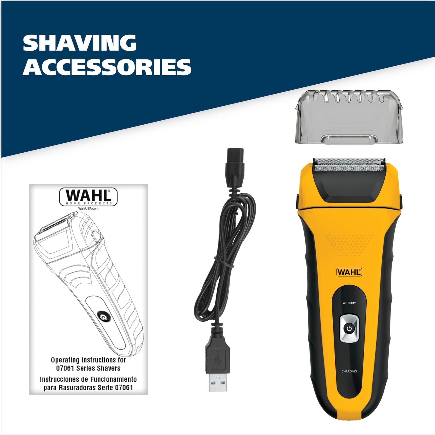 Wahl Lifeproof Lithium Ion Foil Shaver – Waterproof Rechargeable Electric Razor with Precision Trimmer for Men’s Beard Shaving, Trimming, & Grooming with Quick Charge – Model 7061-100