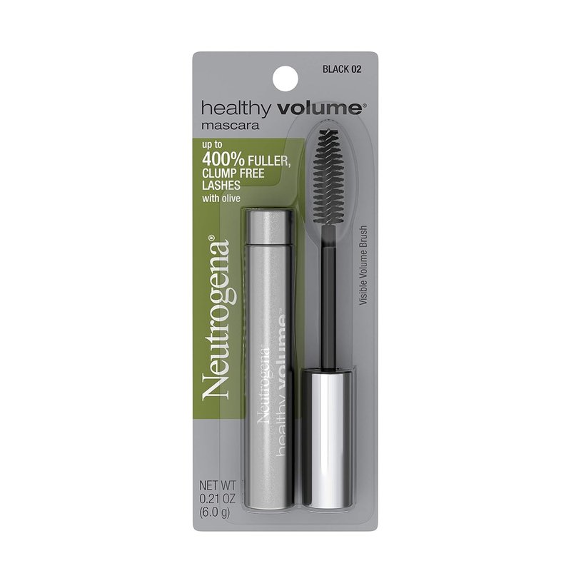 Neutrogena Healthy Volume Lash-Plumping Mascara - Volumizing & Conditioning Formula with Olive Oil | Black 02, 0.21 oz