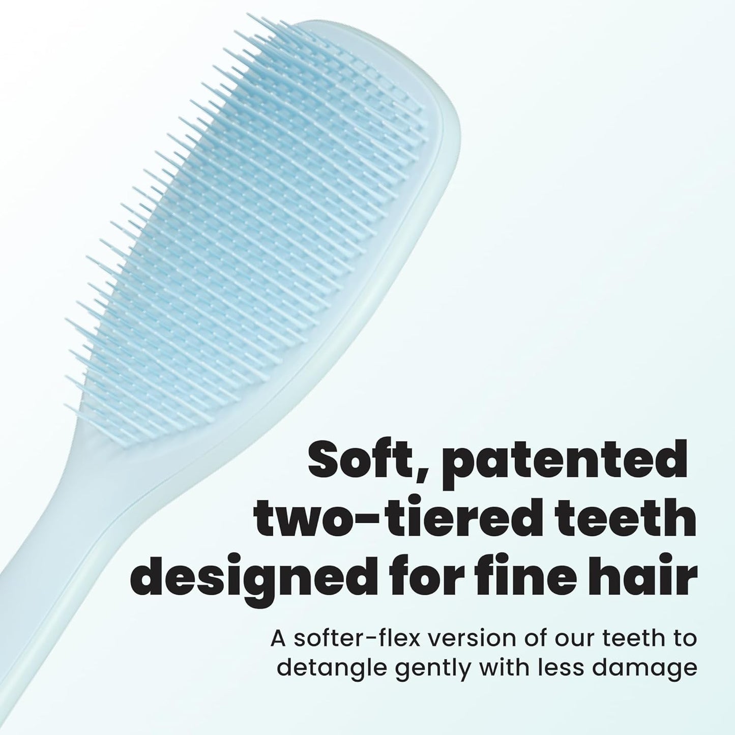 Tangle Teezer Fine Detangler Brush - Ultimate Hair Brush for Fine Hair | Large Seafoam Blue