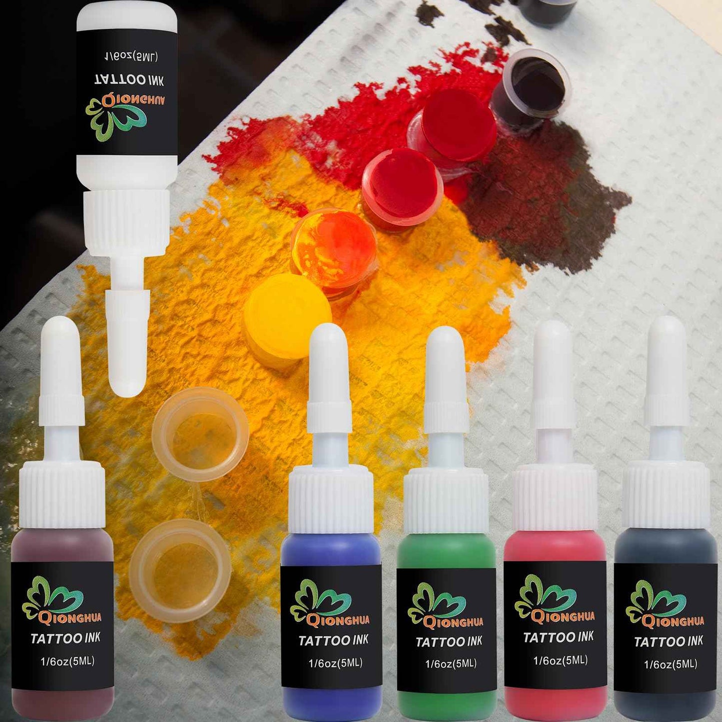 Ink Set 1/6 oz (5ml) Supply Ink 20 Colors Pigment Kit Ink