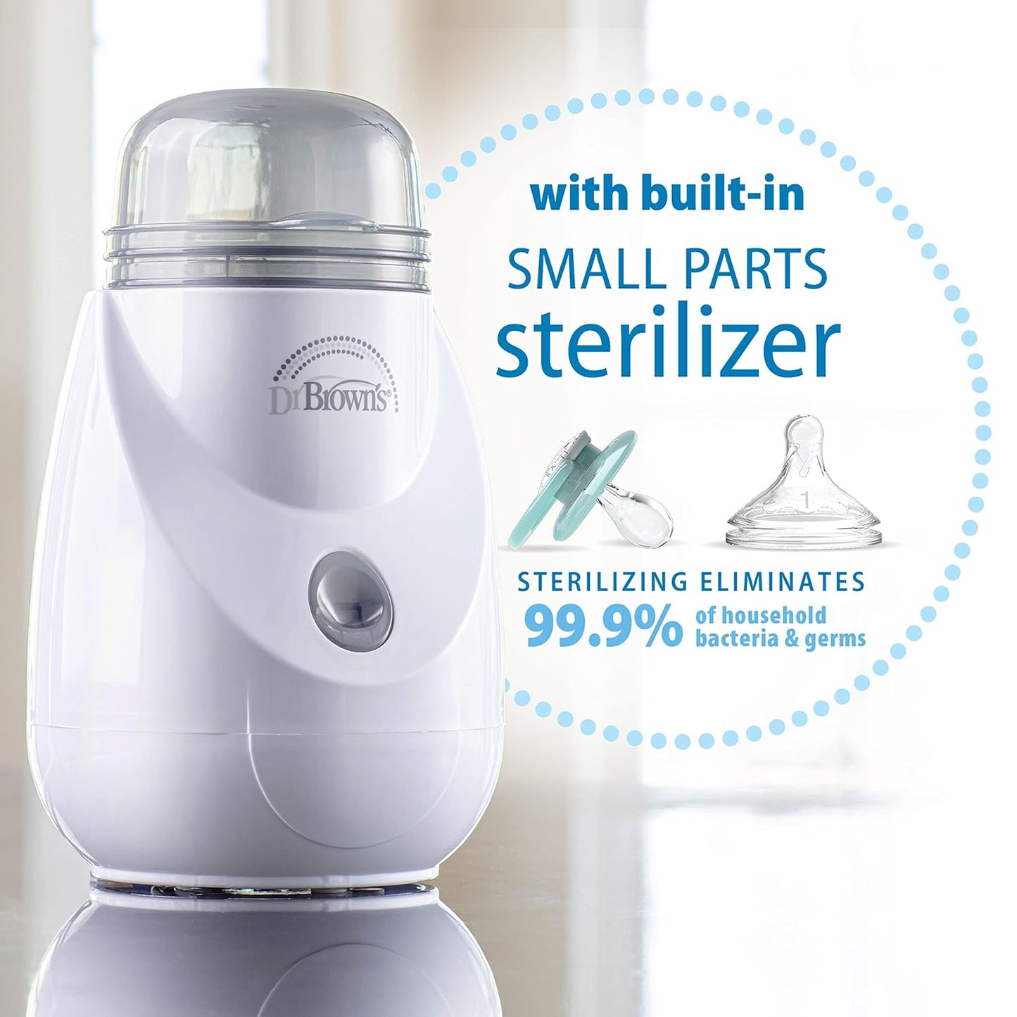Dr. Brown's Baby Bottle Warmer & Sterilizer - BPA-Free Plastic | Fast Heating for Bottles & Food Jars
