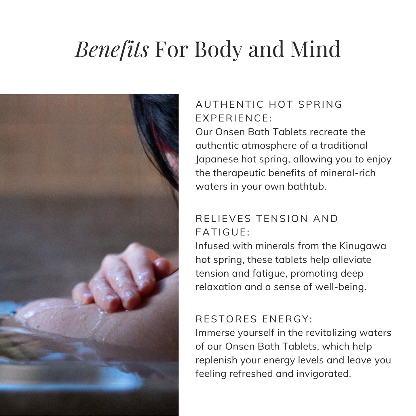 Onsen Bath Tablets 3-Pack: Japanese Hot Spring Minerals from Kinugawa, Relieve Stress, Soothe Muscles, Restore Energy, Detox & Hydrate Skin, Spa Bath Soak Tablets for Relaxation